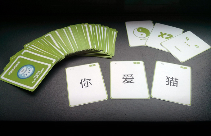 The Ninchallenge Card Game is great to play on the go and to challenge your friends in Chinese