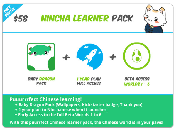 The runner up in the Ninchallenge Tournament gets a 1 year subscription to Ninchanese to learn Chinese
