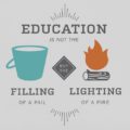 Education is not the filling of a pail but the lighting of a fire.