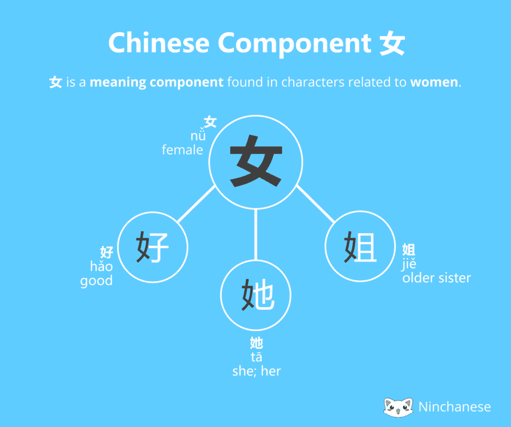 Everything you need to know about the Chinese character component äºº in an easily downloadable and sharable image