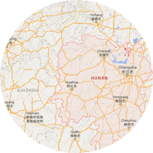 A map of Xiang, one of the 7 main dialect groups of the Chinese language