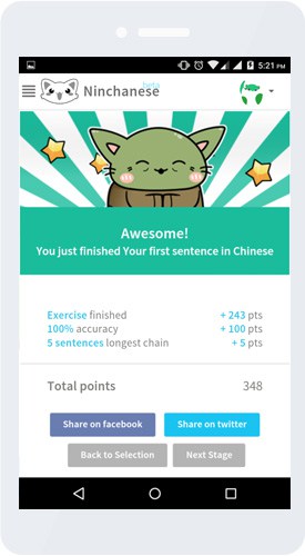 Intuitive exercises and game mechanics make learning Chinese a lot of fun