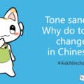 what is tone sandhi? why do tones change in Chinese?
