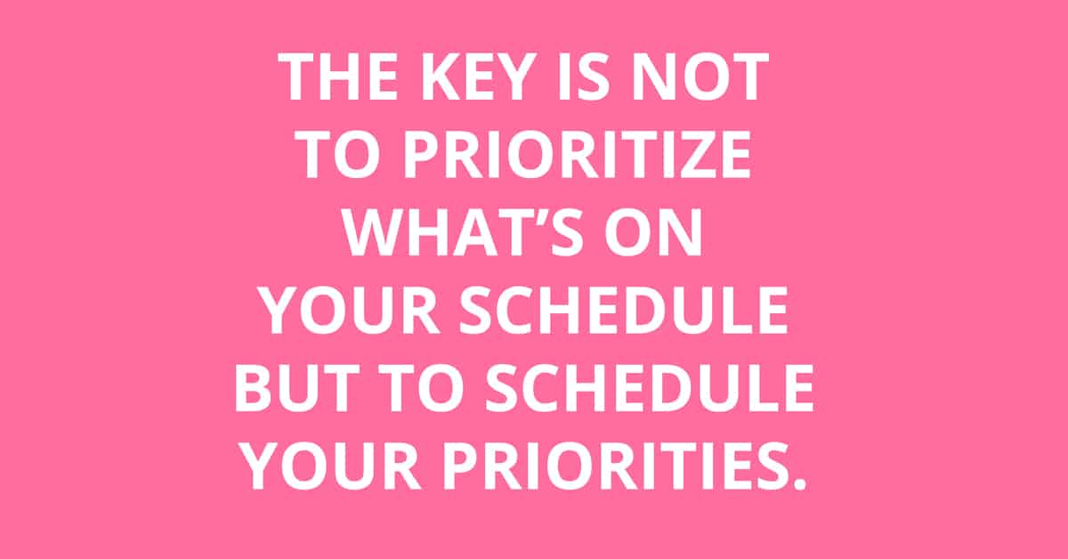schedule priorities