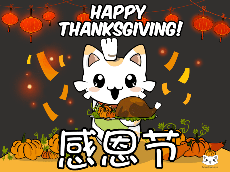 Thanksgiving in chinese stuff your face with these words ninchanese