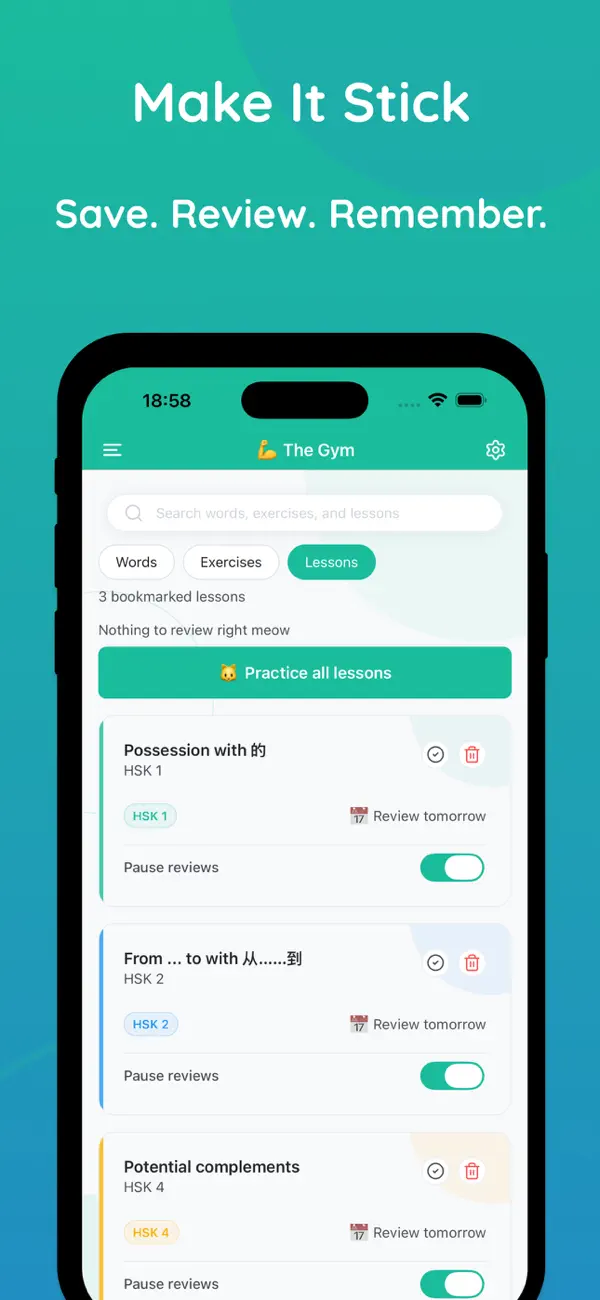 Yocha app feature screen